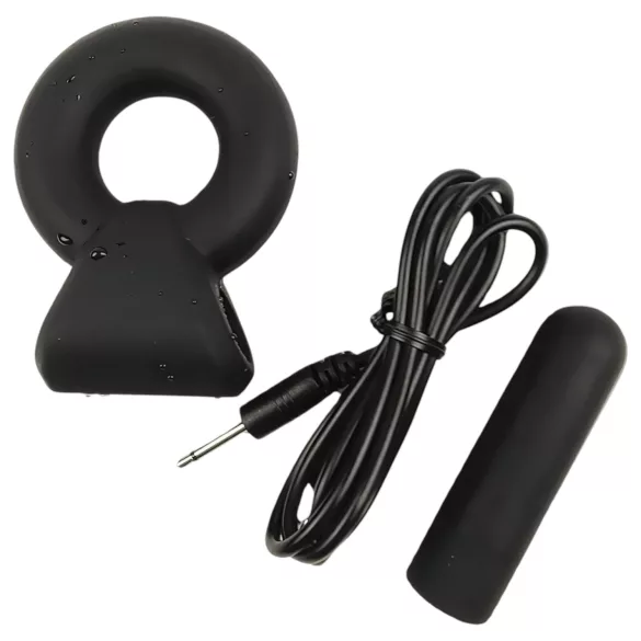 Pulselock Vantr - bežični vibrirajući prsten za penis i testise (crni) - 25 mm