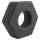 Pulselock Forge - silikonski prsten za penis u obliku matice (crni) - 22 mm