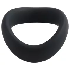   Pulselock Cocktura - uvijeni silikonski prsten za penis (crni) - 5 cm