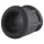 Pulselock Cocktura - rebrasti silikonski prsten za penis (crni) - 30 mm