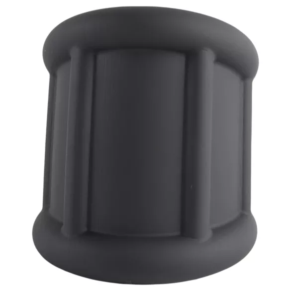 Pulselock Cocktura - rebrasti silikonski prsten za penis (crni) - 30 mm