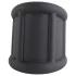 Pulselock Cocktura - rebrasti silikonski prsten za penis (crni) - 30 mm