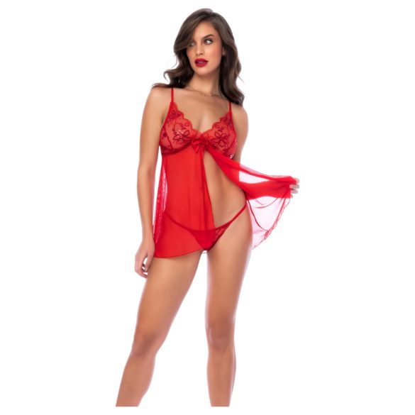 Mapalé - čipkani babydoll i tanga (crvena)