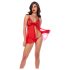Mapalé - čipkani babydoll i tanga (crvena)