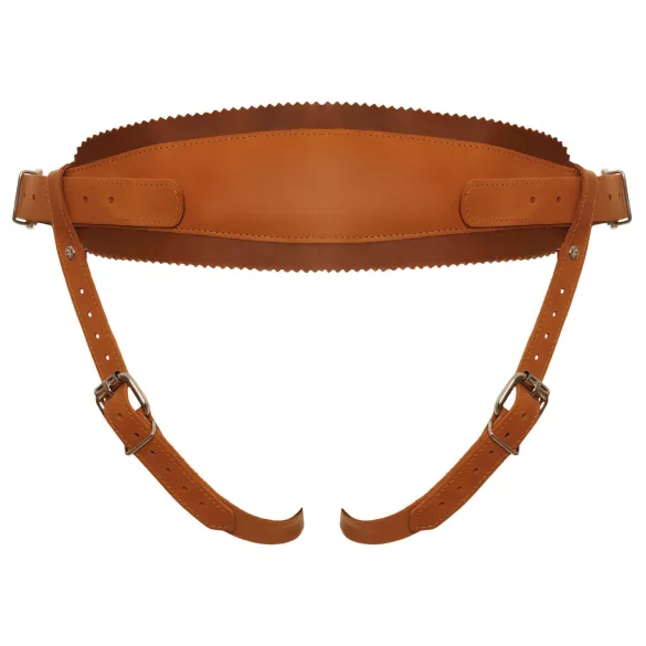 ZADO - kožni strap-on za dodatke (braon) - L/XL