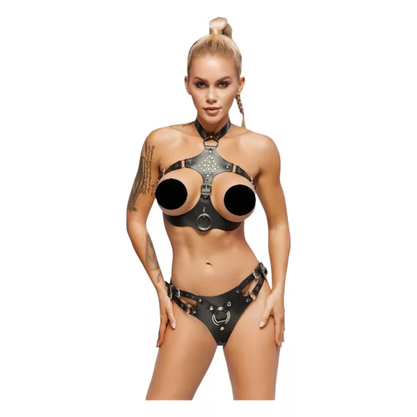 ZADO - kožni set sa crnim strap-onom