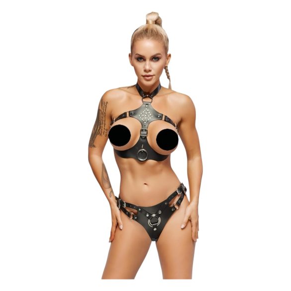 ZADO - kožni set sa crnim strap-onom - L/XL