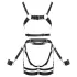 ZADO - višedelni kožni harness set sa lisicama - crni - L/XL