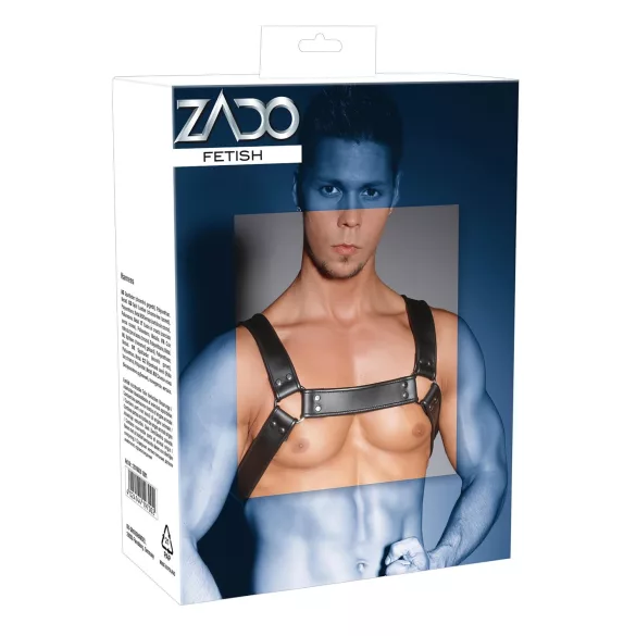 ZADO - kožni grudni pojas (crni)