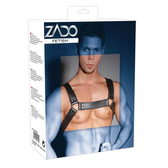 ZADO - kožni grudni pojas (crni)