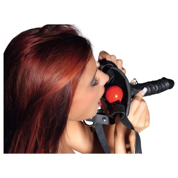 ZADO - Kožni set sa dildom (crni)