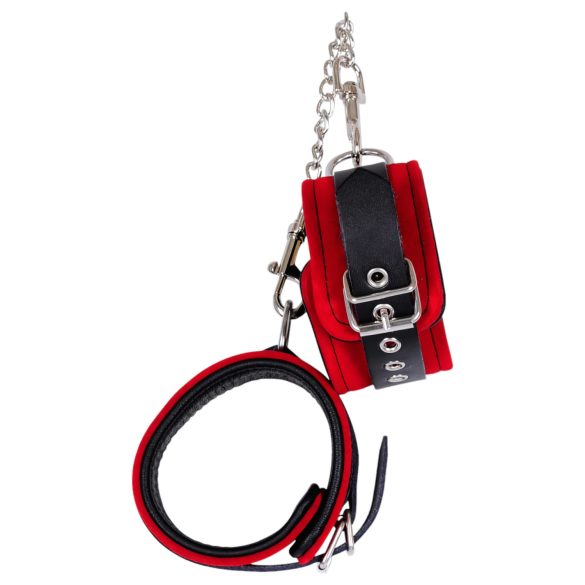 ZADO - crvene kožne lisice za zglobove