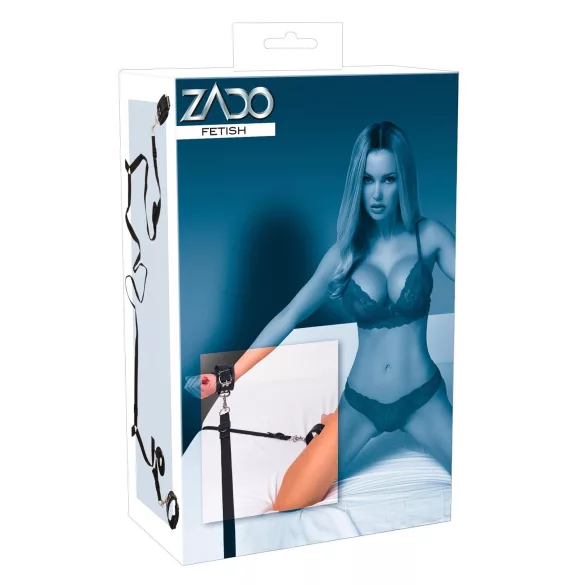 ZADO - kožni set za vezivanje za krevet (crna)