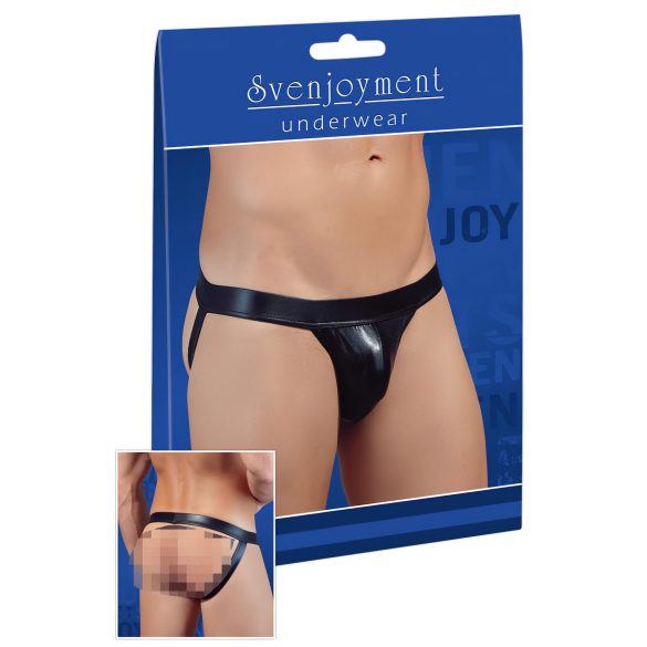 Sjajni minimalistički donji veš za muškarce (crna) - XL