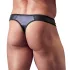 Svenjoyment - Sjajni muški tanga sa cirkonima i rajsferšlusom (crni) - 2XL