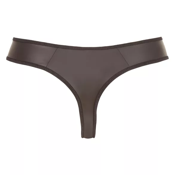 Svenjoyment - Sjajni muški tanga sa cirkonima i rajsferšlusom (crni) - 2XL
