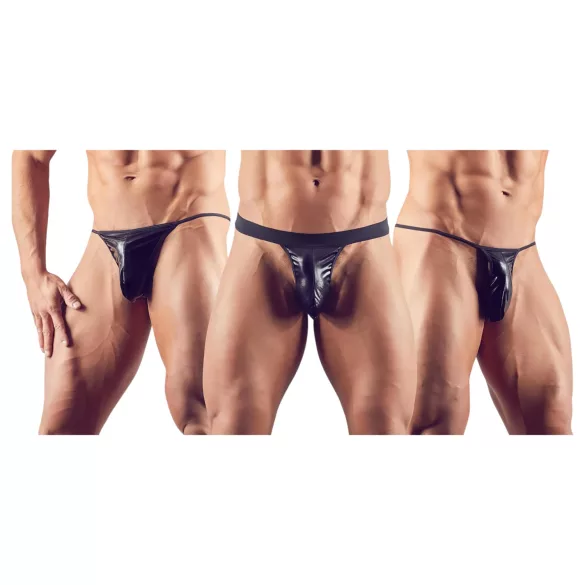 Svenjoyment - Muški tanga set - crna (3 dela) S-L