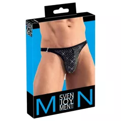 Svenjoyment - muške tangice sa kristalima (crne)