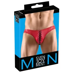 Svenjoyment - crne muške gaće s crvenim pertlama - M