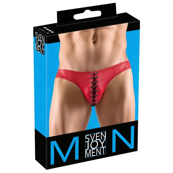 Svenjoyment - crne muške gaće sa crvenim pertlama - L