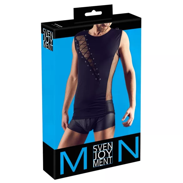 Svenjoyment - Muški vezani top (crni)