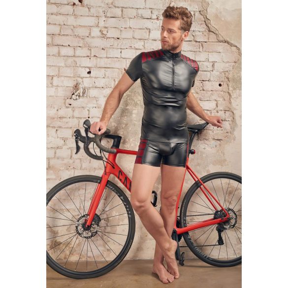 NEK - Muška crna dukserica sa crvenim detaljima i rajsferšlusom - XL