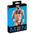 Svenjoyment - Muški konobar tanga kostim set (crno-belo) - XL
