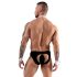Svenjoyment - Muški konobar tanga kostim set (crno-belo) - XL