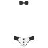 Svenjoyment - Muški konobar tanga kostim set (crno-belo) - XL