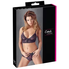 Cottelli - Cvjetni čipkasti grudnjak set (ljubičasti) - M