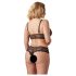 Cottelli Plus Size - čipkasti set grudnjaka (crna) - XXL