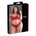 Cottelli Plus Veličine - meki čipkasti grudnjak set (crveni) - 4XL