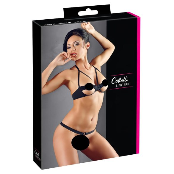 Cottelli - Set grudnjaka s metalnim prstenom (crno)