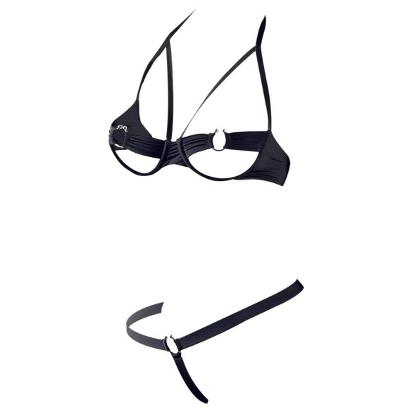 Cottelli - Set grudnjaka s metalnim prstenom (crno) - 85B/L