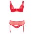 Cottelli Plus Size - prilagodljivi donji veš duo (crveno)