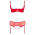 Cottelli Plus Size - prilagodljivi donji veš duo (crveno)