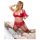 Cottelli Plus Size - prilagodljivi donji veš duo (crveno) - 95E/2XL