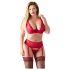 Cottelli Plus Size - prilagodljivi donji veš duo (crveno) - 95E/2XL
