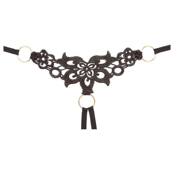 Cottelli - sjajni vezeni grudnjak set (crni)