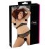 Cottelli Plus Size - biserni grudnjak set (crna) - 3XL
