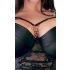 Cottelli Plus Size - grudnjak sa čipkom i trakama (crni) - 85E