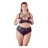 Cottelli Plus Size - grudnjak sa ukrštenim trakama i gaćice (crne) - 85E/L