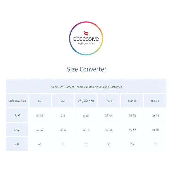 Obsessive 818-SEG-1 - set donjeg veša sa cirkonima (crni) - L/XL
