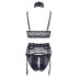 Cottelli Bondage - crni čipkani set sa lisicama