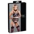 Cottelli Bondage - crni čipkani set sa lisicama - XL