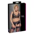 Cottelli Curves - Set donjeg veša sjajnog efekta (crna) - 3XL