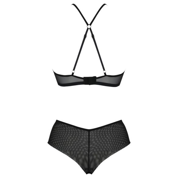 Passion Eco Kerria - čipkani bikini set (crna) - L/XL