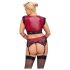 Cottelli Bondage Plus Size - čipkasti grudnjak set (crvena)