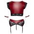 Cottelli Bondage Plus Size - čipkasti grudnjak set (crvena)