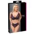 Cottelli Plus - Prozirni grudnjak set (ljubičasta) - 2XL